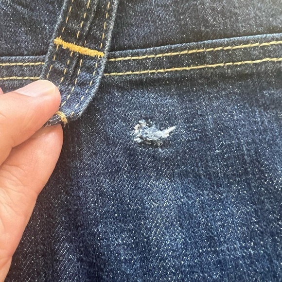 Used Sean Jean Dark Blue Denim Jorts 40x16" Inseam. Note to pocket buttons. (D5) - Picture 9 of 10